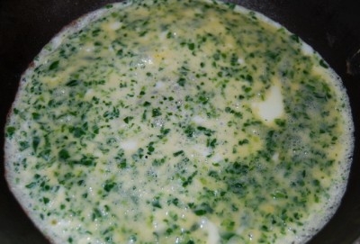 омлет зі шпинатом