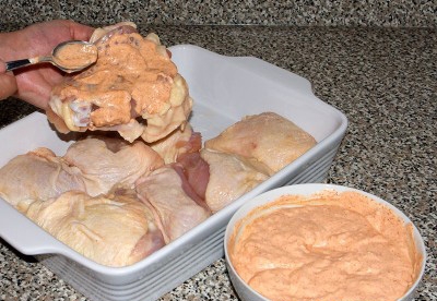 курка в сметанному маринаді