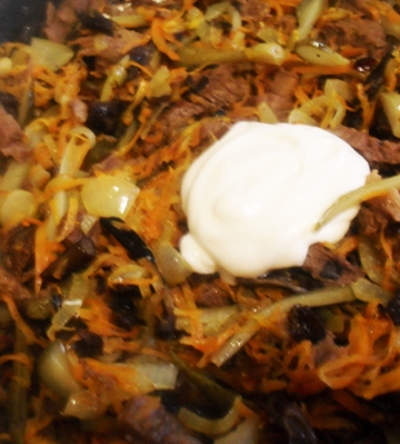 Гарячий салат готовий!